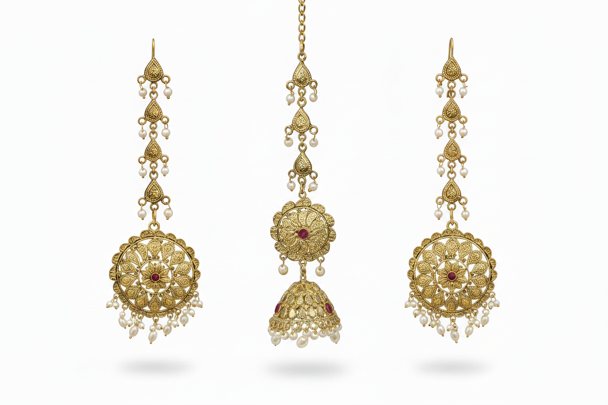 Noorani Jhumka Set