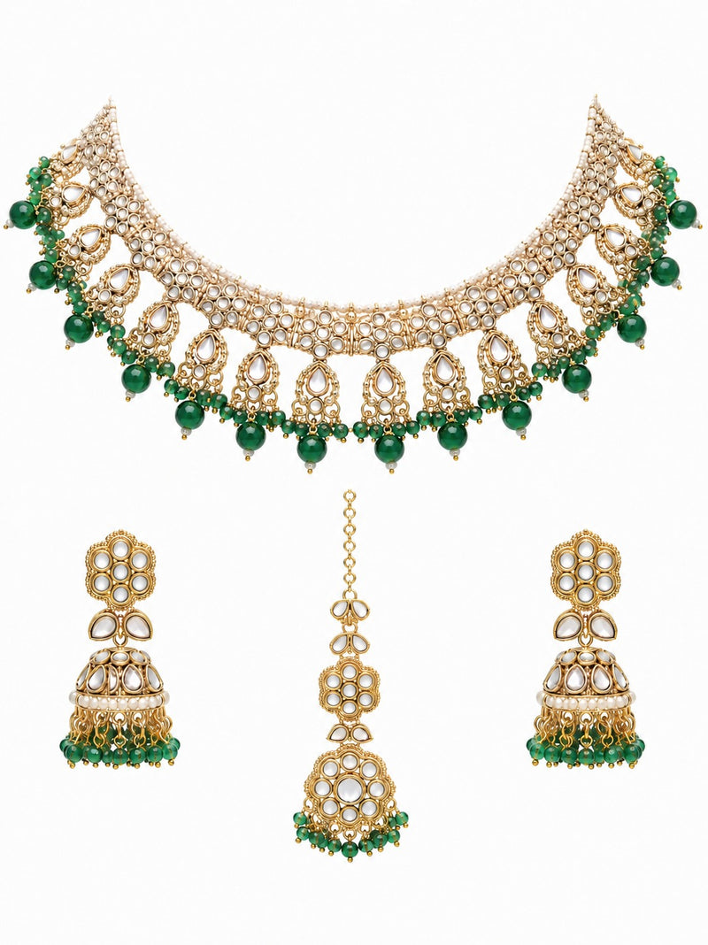 Sunehri Emerald Set