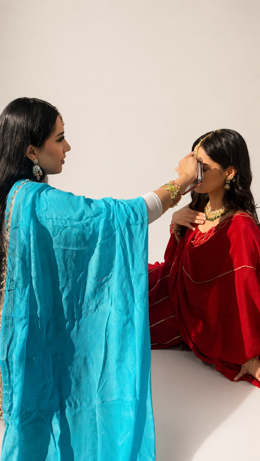 Model wearing Roohanii jewelry