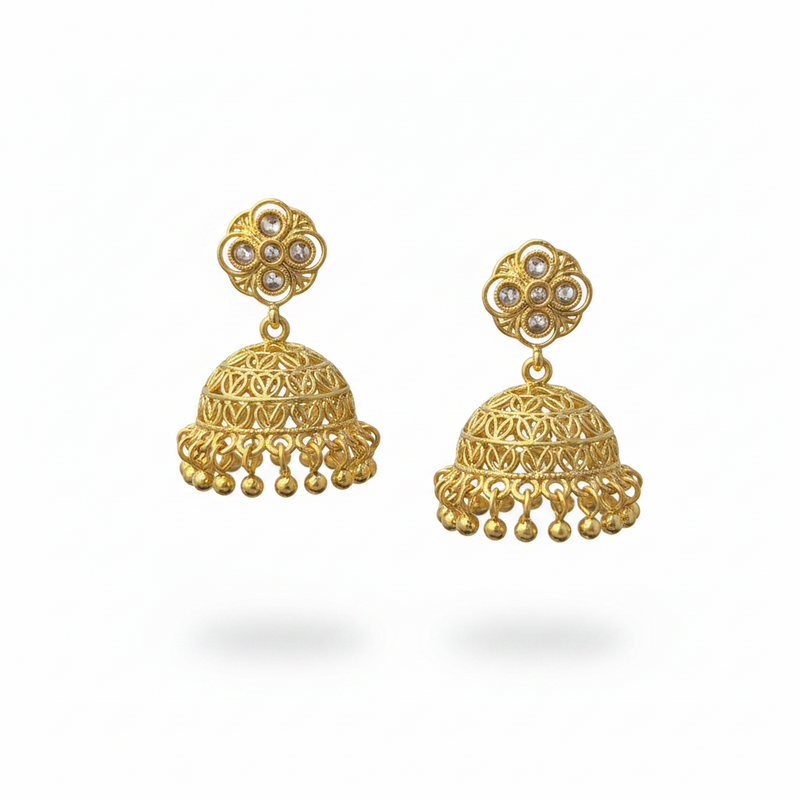 Kundan Bloom Jhumkas