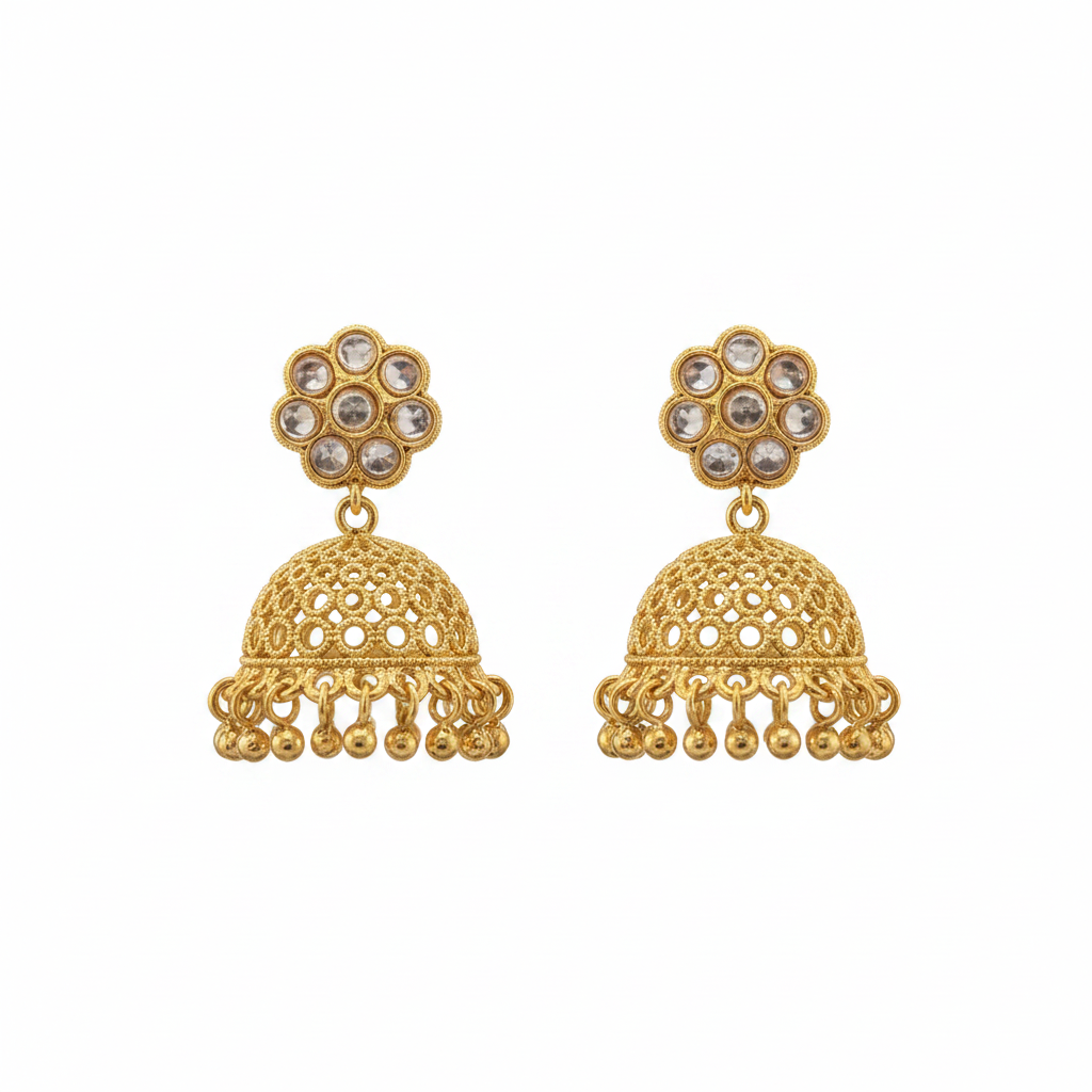 Moti Phool Mini Jhumkas