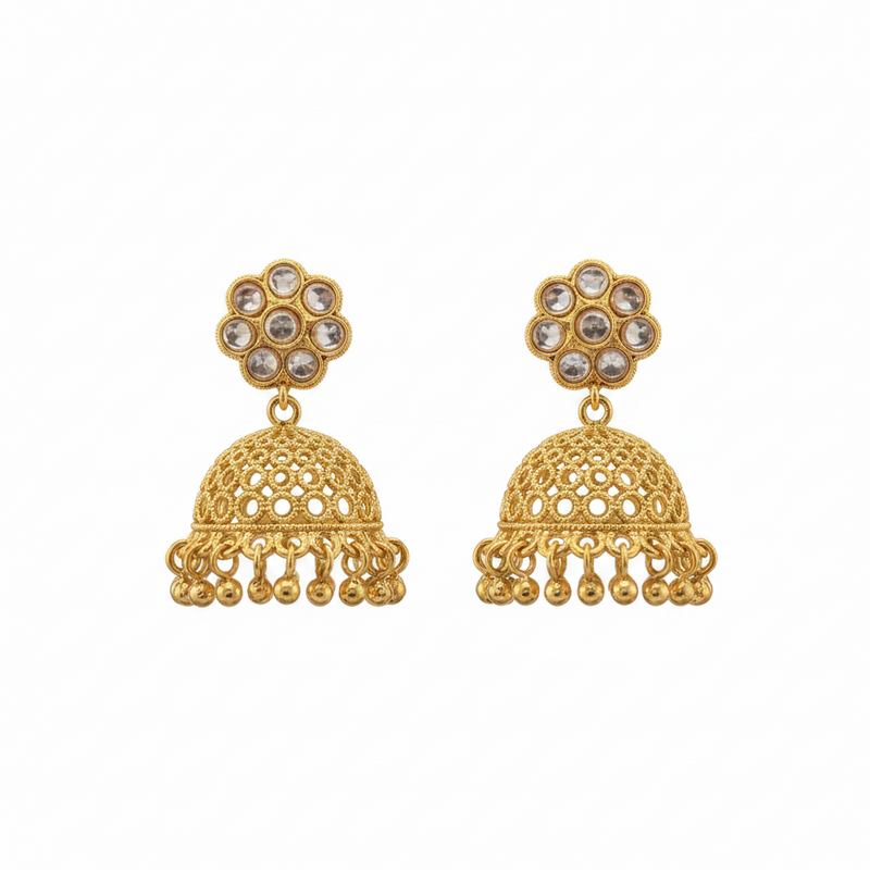 Moti Phool Mini Jhumkas