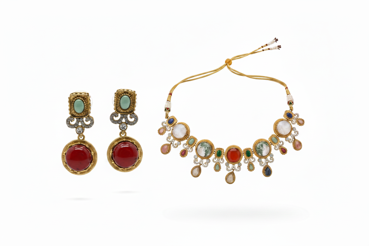 Leher Necklace Set